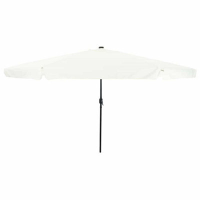 Walplus Garden Parasol White, Black 395 X 395 X 245 Cm Polyester, Steel - image 1