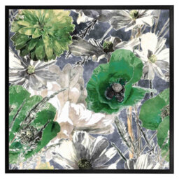 "Andrew Lee Green Flowers (Picutre Frame) / 24X24"" / Oak" - thumbnail 1