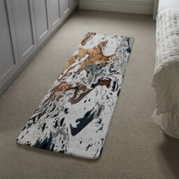 Benjamin Tate Design Bronze Marble Runner Special Soft Home Rug - thumbnail 4