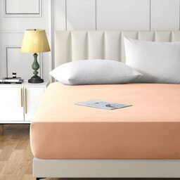 Ameha Peach Fitted Sheet Anti Allergic Extra Deep 25 Cm Bedsheet Single Microfiber Hypoallergenic Durable Bedsheet(91X190Cm) - thumbnail 9