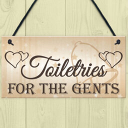 Red Ocean Shabby Chic Wedding Sign Toiletries For Gents Groom Plaque Best Man Bride Gift Pageboy - thumbnail 2