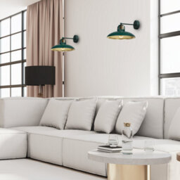 Milagro Wall Lamp Felix Green/gold 1Xe27 - thumbnail 2
