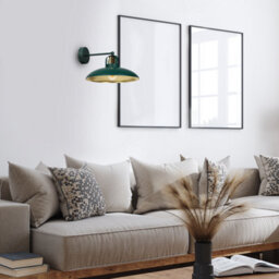 Milagro Wall Lamp Felix Green/gold 1Xe27 - thumbnail 3