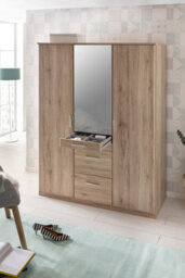 Diver 3 Door Oak  Wardrobe With Drawers - thumbnail 3