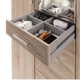 Diver 3 Door Oak  Wardrobe With Drawers - thumbnail 2