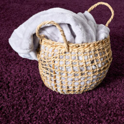 "Bravich Aubergine Thick Shaggy Rug - California - 200X290Cm (6'8""x9'7"")" - thumbnail 4