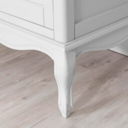 Statement Furniture Juliette Double Wardrobe. French Style 2 Door Wardrobe With Crystal Handles - White - thumbnail 3