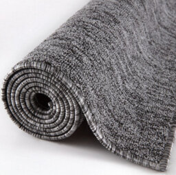 The Rugs Solid Design Low Pile Living Room Rugs In Grey Flex Collection 1000G - thumbnail 6