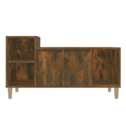 Berkfield Tv Cabinet Smoked Oak 100X35X55 Cm Engineered Wood - thumbnail 5