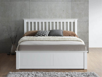 Rest Relax Manhattan White Wooden Ottoman Bed - image 1