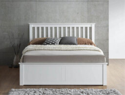 Rest Relax Manhattan White Wooden Ottoman Bed - thumbnail 1