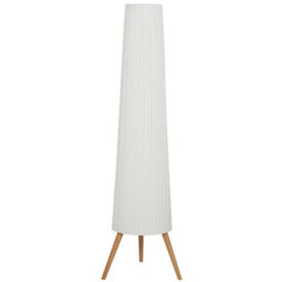 Wyld Haus Liletti 153Cm Natural Wood-Style Tripod Floor Lamp With White Fabric Shade And 3-Level Led Dimmer - thumbnail 2