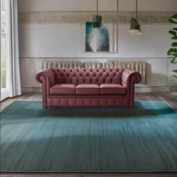 Chesterfield 3 Seater Shelly Burgandy Leather Sofa Bespoke In Classic Style - thumbnail 3