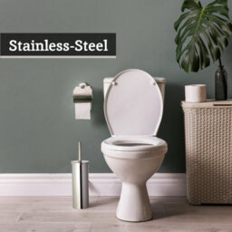 Orsina Indy Stainless Steel Toilet Brush And Holder - thumbnail 2