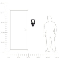 Beliani Outdoor Wall Light Sconce Matte Black Iron With Clear Glass Shade Weatherproof Patio Garden Lighting - thumbnail 6