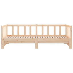 Berkfield Day Bed With Trundle Without Mattress 90X200 Cm Solid Wood - thumbnail 6
