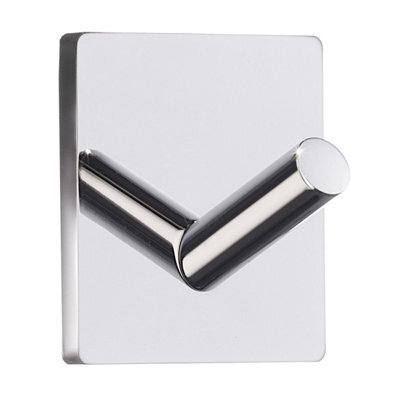 Beslagsboden - Single Hook Mini, Self-Adhesive, Chromed Stainless