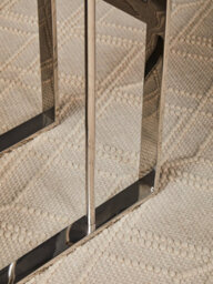 Orsina Silver Side Table, C-Shaped Stainless Steel Side Table For Living Room, Modern Metal Accent Table - thumbnail 4