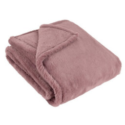 furn. Furn Kallu Double-Sided Faux-Fur Throw, Mulberry, 130 X 180Cm - thumbnail 1