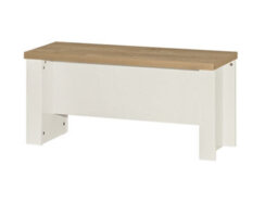 Birlea Highgate Dining Table & Bench Set Cream & Oak - thumbnail 7