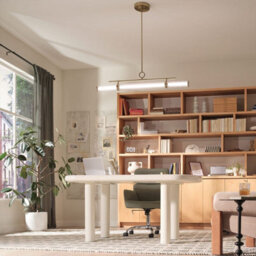 Luminosa Lighting Elstead Riven Integrated Led Linear Pendant Light Champagne Bronze 2850K - thumbnail 2
