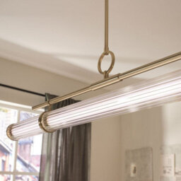 Luminosa Lighting Elstead Riven Integrated Led Linear Pendant Light Champagne Bronze 2850K - thumbnail 4