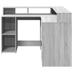 Walplus Desk With Led Lights Grey Sonoma 130X130X91 Cm Engineered Wood - thumbnail 6