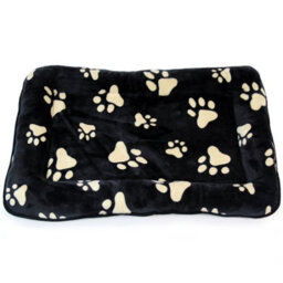 Actiaspet 30Inch Medium Pawprint Pet Bed Black/tan - thumbnail 1