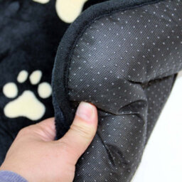 Actiaspet 30Inch Medium Pawprint Pet Bed Black/tan - thumbnail 3