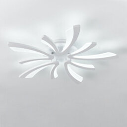 Living And Home 5 Lamp Unique V Shaped Acrylic Led Semi Flush Mount Ceiling Light Fixture Cool White - thumbnail 4