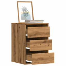 Berkfield Corner Chest Of Drawers Artisian Oak 40X41X58 Cm Engineered Wood - thumbnail 1