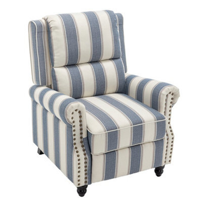 Tartan Reclining Armchair Recliner Massage Chair Home Sofa Living Room Bedroom - image 1