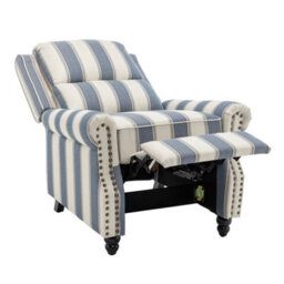 Tartan Reclining Armchair Recliner Massage Chair Home Sofa Living Room Bedroom - thumbnail 3
