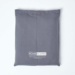 Homescapes Dark Grey Linen Duvet Cover Set, King - thumbnail 5