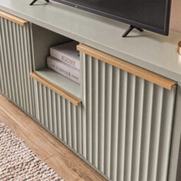 Fwstyle Lania 3 Door Wide Green Tv Media Unit (H) 45 (W) 110 (D) 40Cm - thumbnail 2