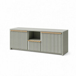 Fwstyle Lania 3 Door Wide Green Tv Media Unit (H) 45 (W) 110 (D) 40Cm - thumbnail 3