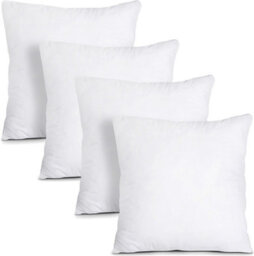 Casabella Luxury Cushion Inserts 50X50Cm Pack Of  4, Cushion Pads Hollowfibre White Square Cushion Insert, Sofa Cushions Inners - thumbnail 1