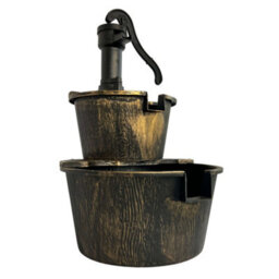 Oypla 2 Tier Cascading Barrel Garden Water Pump Fountain Feature - thumbnail 9