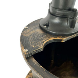 Oypla 2 Tier Cascading Barrel Garden Water Pump Fountain Feature - thumbnail 5