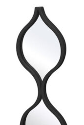 Mirroroutlet The Quinque Black Metal Framed Tear Drop Garden Wall Mirror 124Cm X 15Cm - thumbnail 5