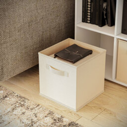 Urbn-Living Oak, Cream - Wide 7-Cube Bookcase With Drawers - thumbnail 3