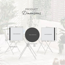 Furniturebox Cabo Garden Bistro Set, 2 Seat Metal Garden Table & Chairs Bistro Table Set, Balcony Outdoor Patio Bistro Set - Green - thumbnail 9