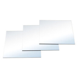 Living And Home Set Of 3 Clear Square Frameless Wall Mirror Tiles 400 X 400 mm - thumbnail 3