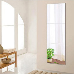 Living And Home Set Of 3 Clear Square Frameless Wall Mirror Tiles 400 X 400 mm - thumbnail 2