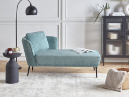 Beliani Left-Hand Chaise Longue Artheze Fabric Blue - thumbnail 2