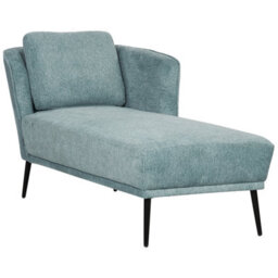 Beliani Left-Hand Chaise Longue Artheze Fabric Blue - thumbnail 4