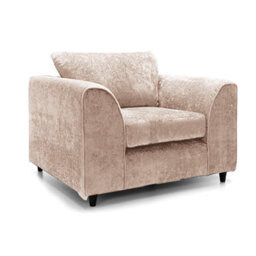 Furnishings For Less UK Monaco Chenille Fabric 3 Piece Sofa Set - 2 1 1 Beige - thumbnail 3
