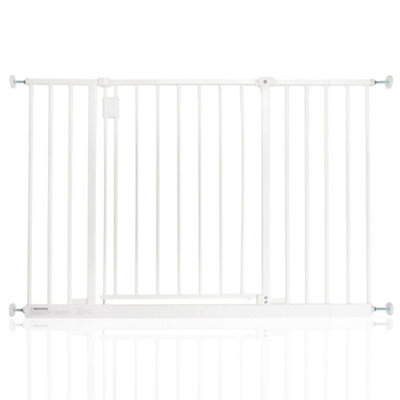 Bettacare Extra Wide Hallway Dog Gate, 109Cm - 115Cm, White, Pressure Fit Pet Gate, Puppy Safety Barrier - image 1