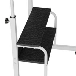 Living And Home Black Brushed Household Height Adjustable Movable Bedside Table 60Cm W X 40Cm D - thumbnail 5
