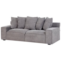 Beliani Sofa 3 Seater Viskan Corduroy Dark Grey - thumbnail 5